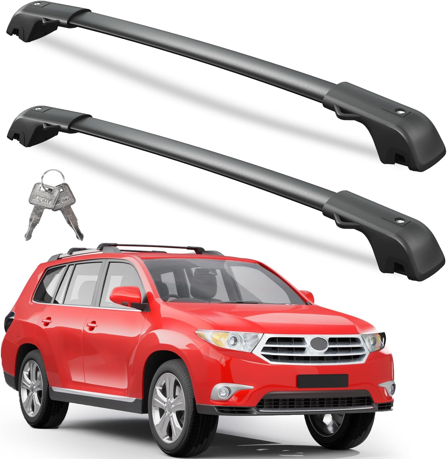 Lockable Roof Rack Cross Bars for Toyota Highlander 2008-2013