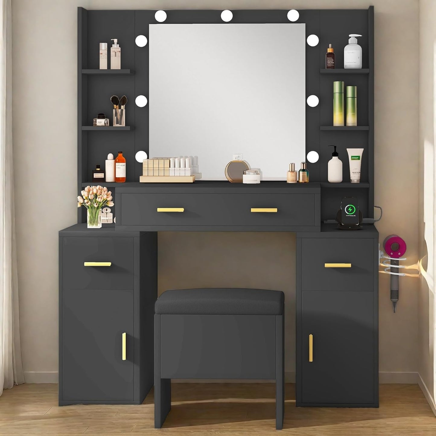 YITAHOME Large Makeup Vanity Desk with Lights