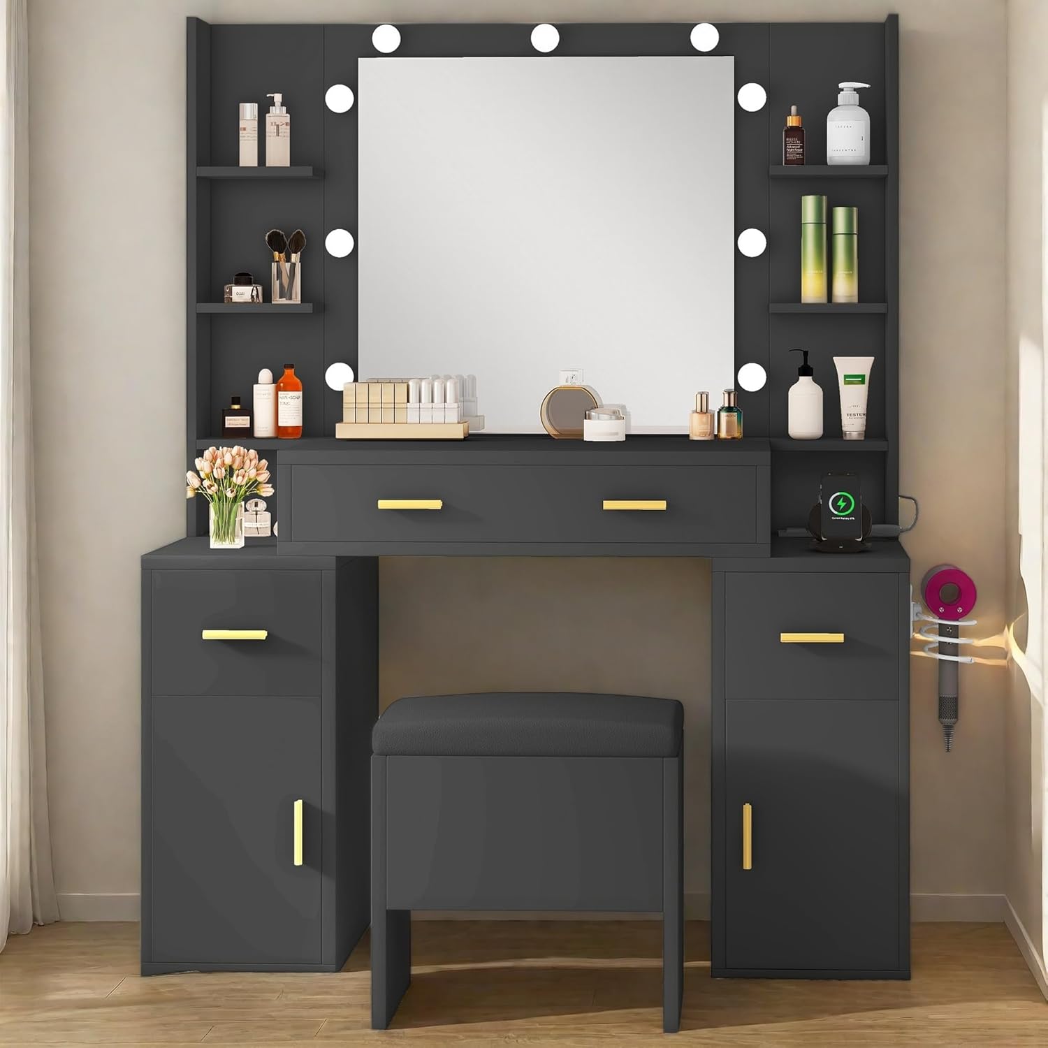 YITAHOME Large Makeup Vanity Desk with Lights