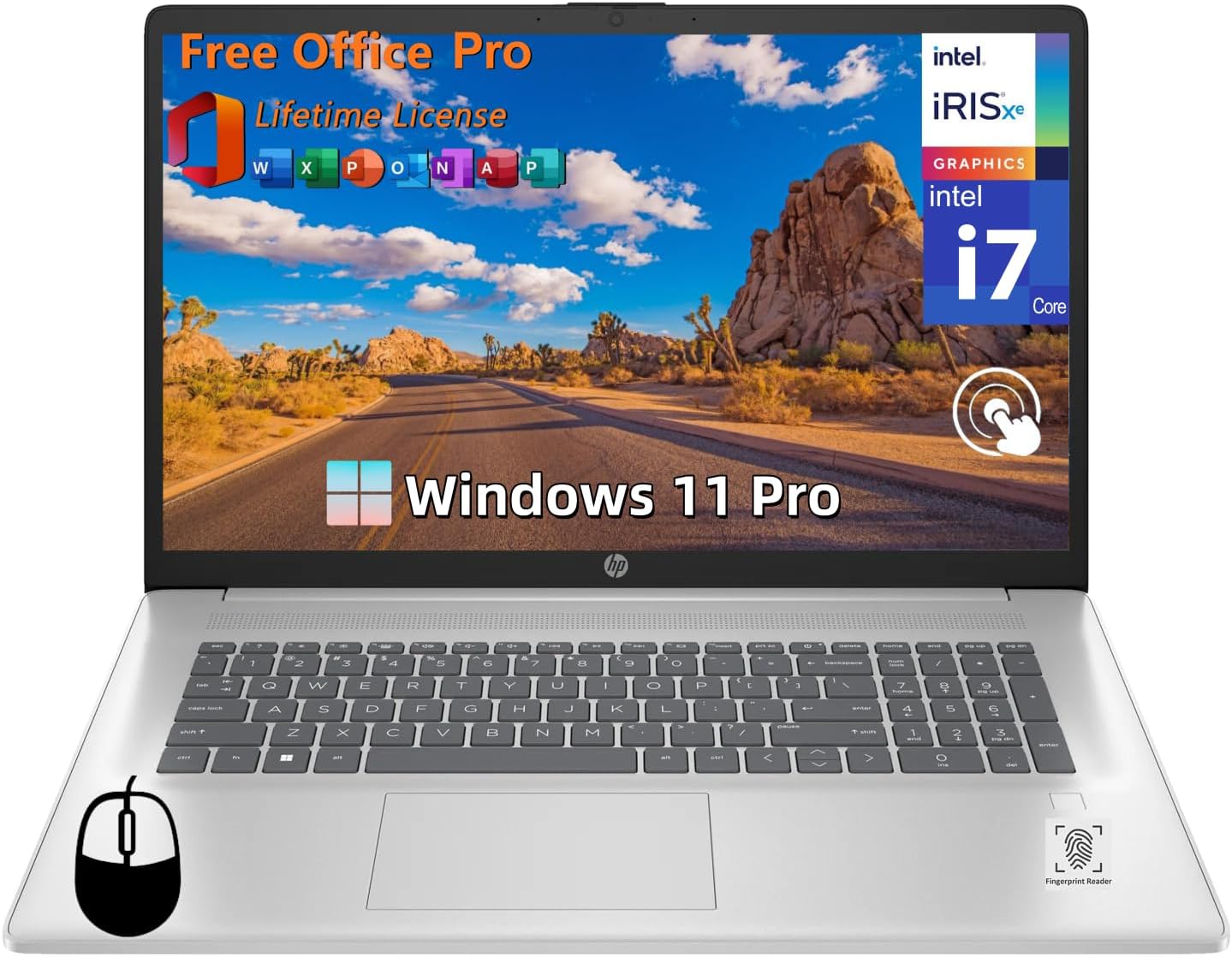 HP Laptop for Business with 17.3in Touchscreen and i7 Processor