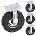 8 Inch Pneumatic Caster Wheels Set of 4 for Heavy Duty Use