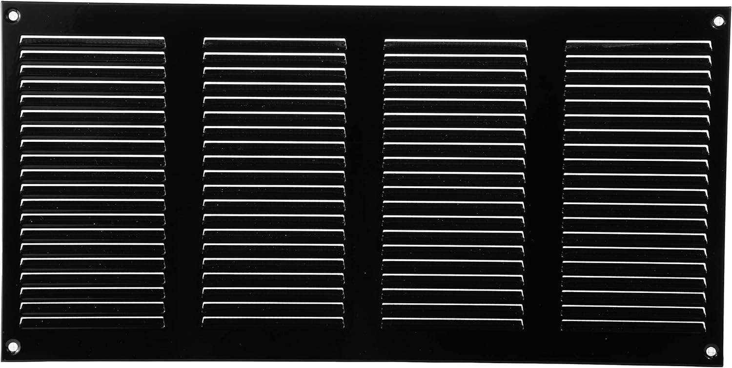 Black Metal Air Vent Cover with Pest Guard - Enhance Home Air Quality