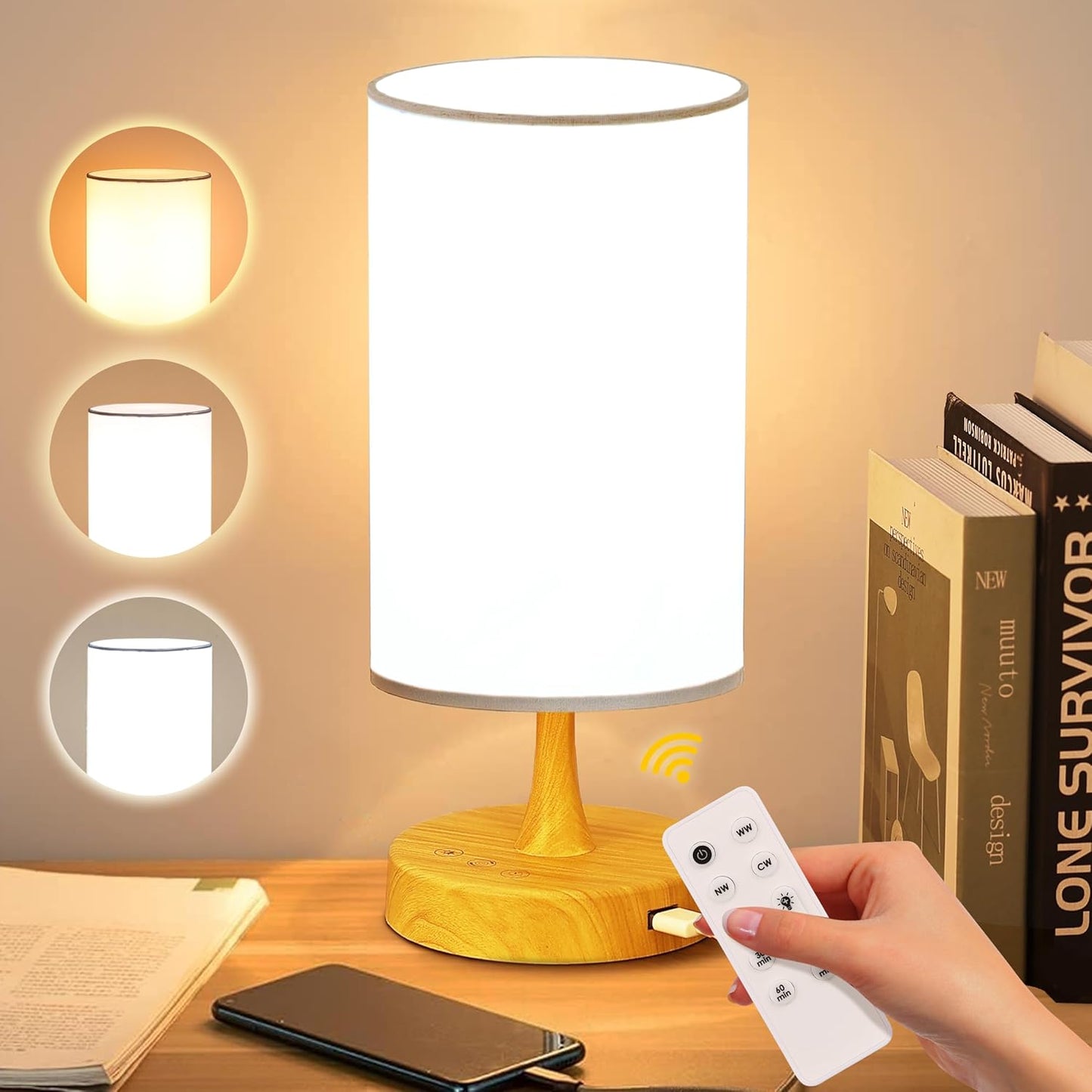 Light Therapy Lamp with Remote Control for Seasonal Affective Disorder