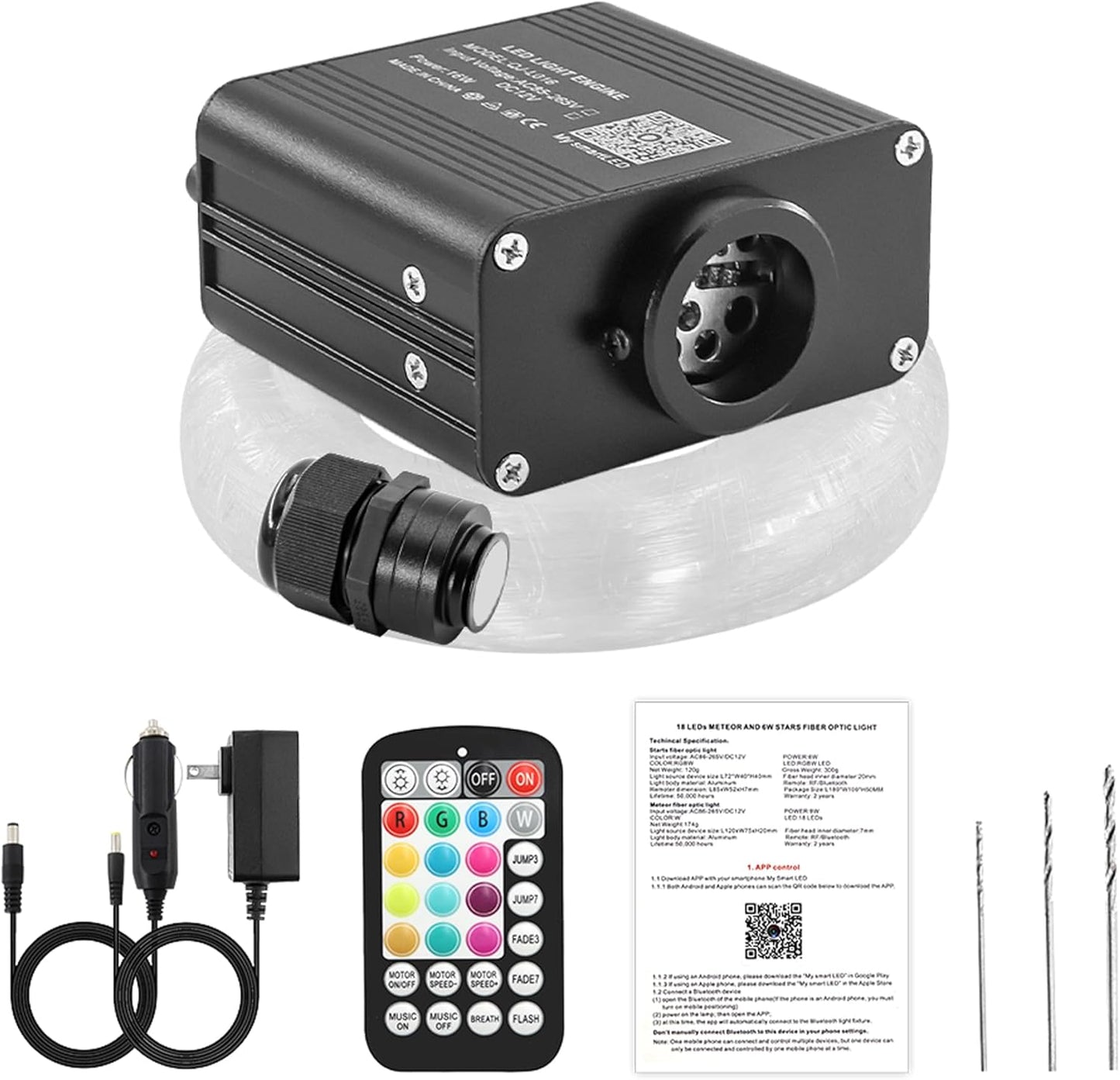 16W Twinkle Starlight Headliner Kit for Car and Home Use