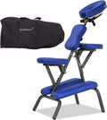 Portable Massage Chair Blue - Foldable Tattoo & Spa Therapy Seat