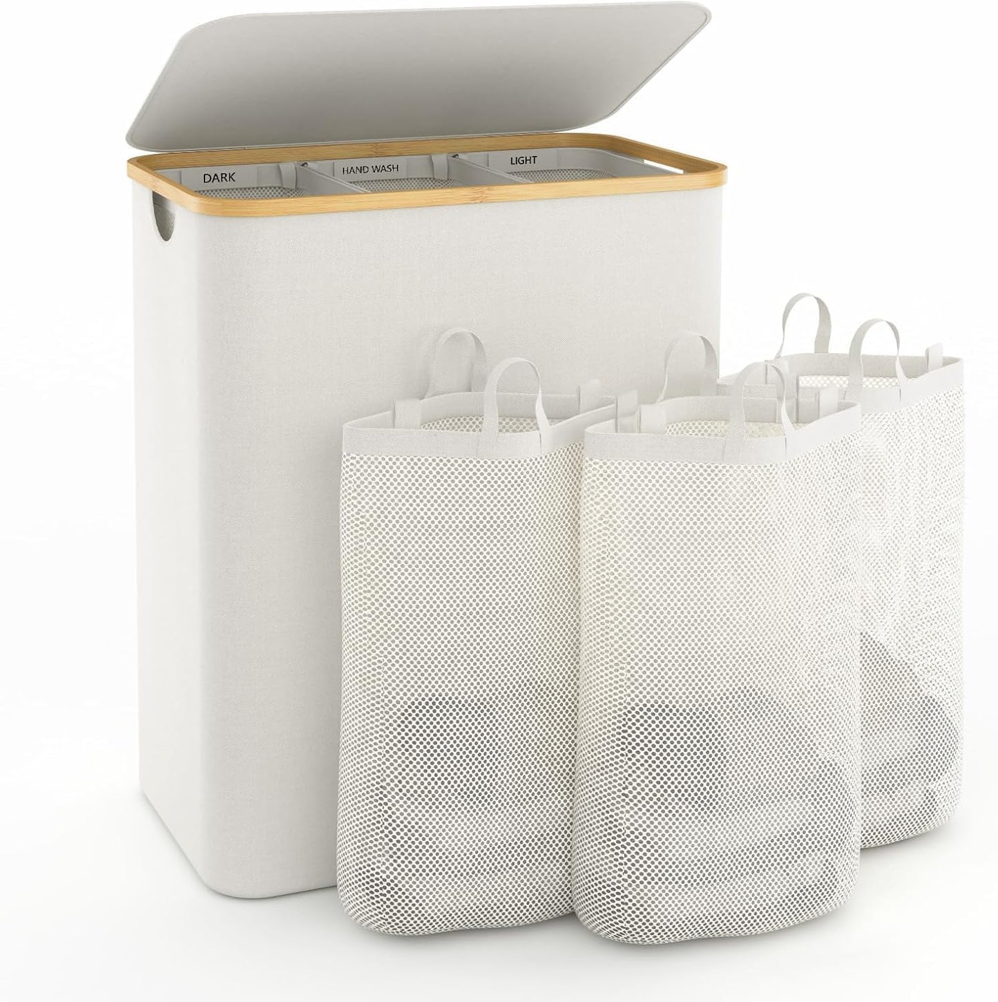 Extra Large 160L Laundry Hamper with Lid for Easy Sorting