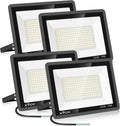 4 Pack 100W LED Flood Light - Super Bright Outdoor Security Lights