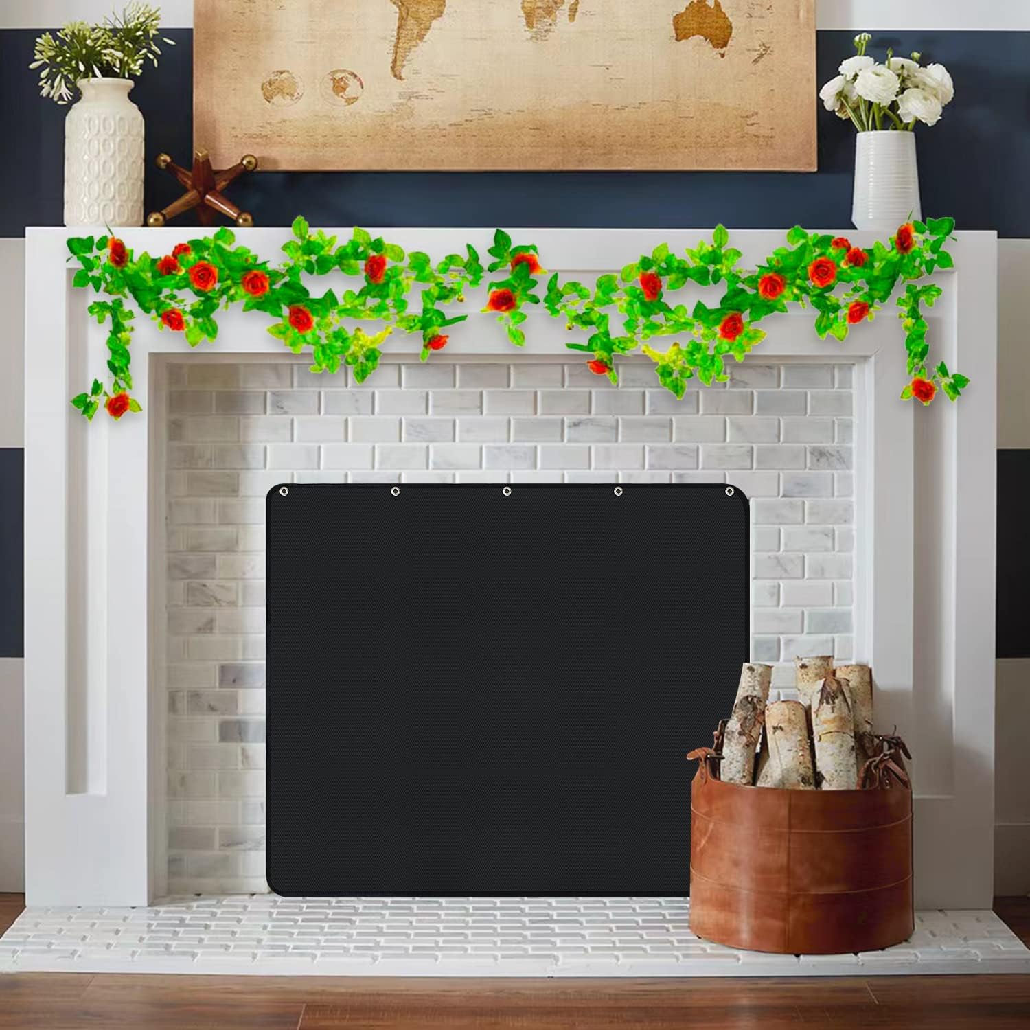 Magnet Fireplace Cover for Draft Blocking and Energy Saving