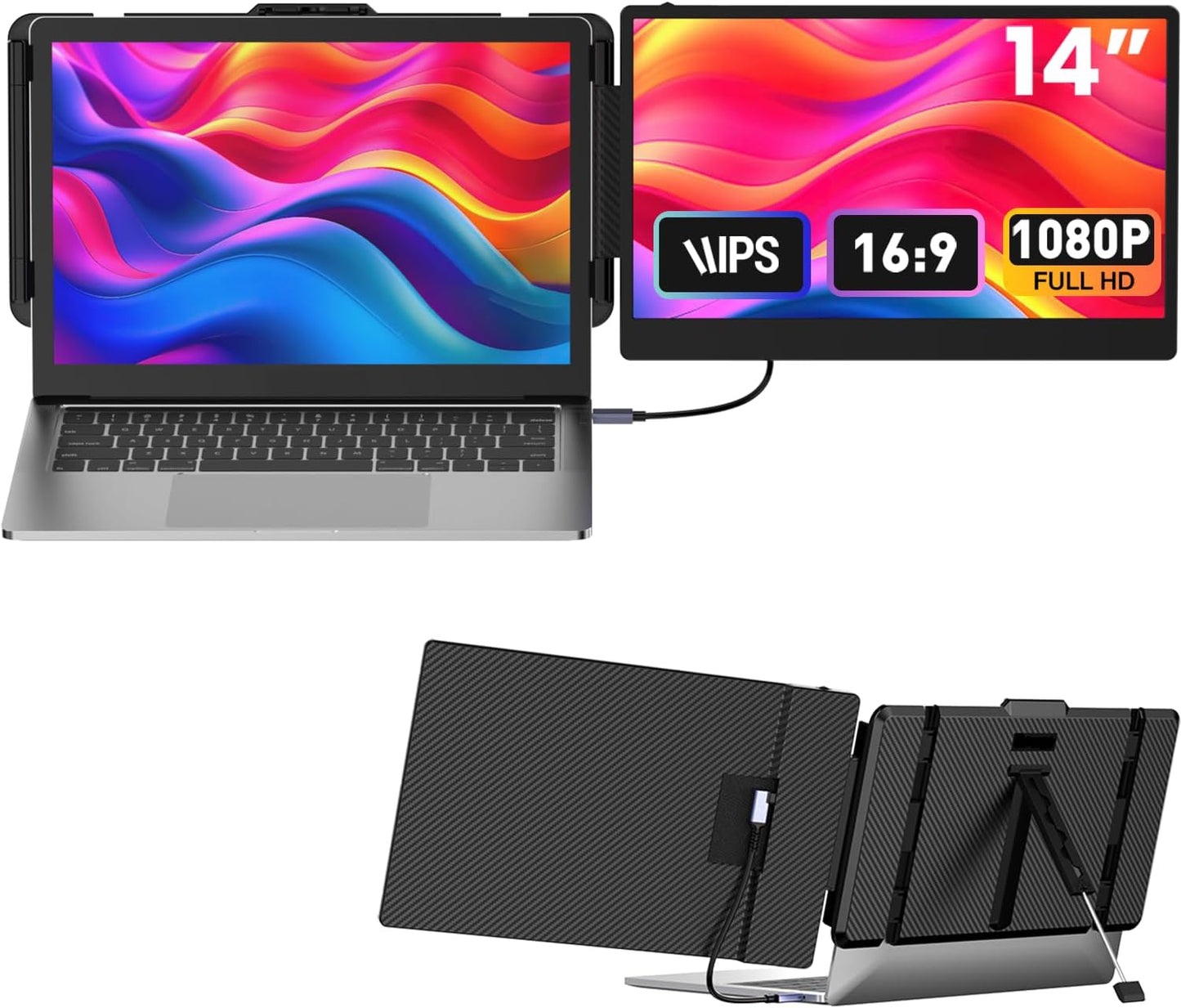 Portable 1080P FHD Laptop Screen Extender by UK BONITOYS