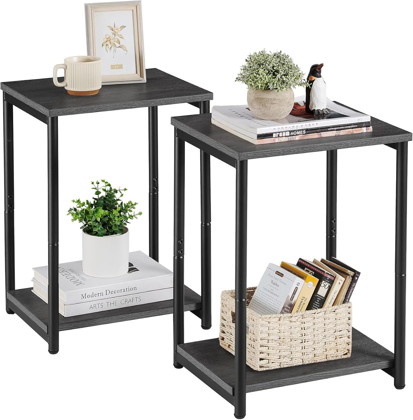 VASAGLE Side Tables Set of 2 for Living Room and Bedroom