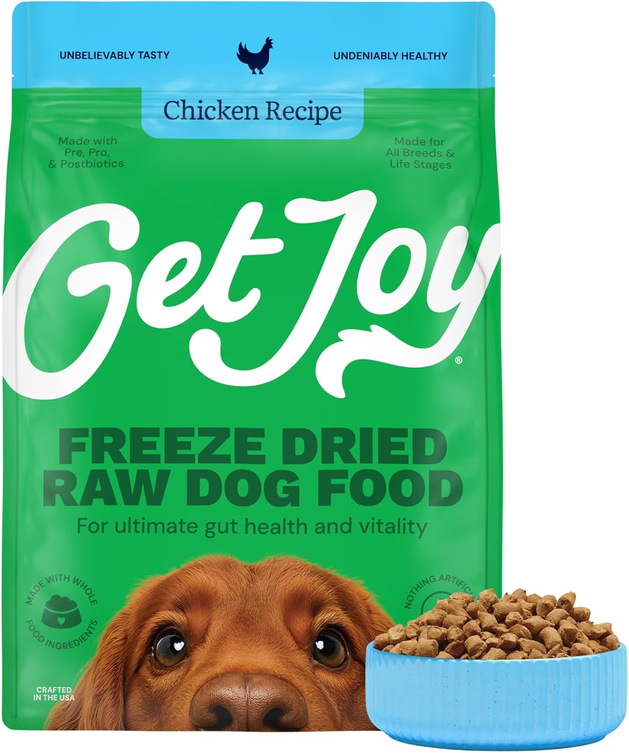 Get Joy Freeze Dried Raw Chicken Dog Food for All Breeds