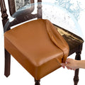 Leather Seat Covers for Dining Room Chairs Set of 6 - Waterproof