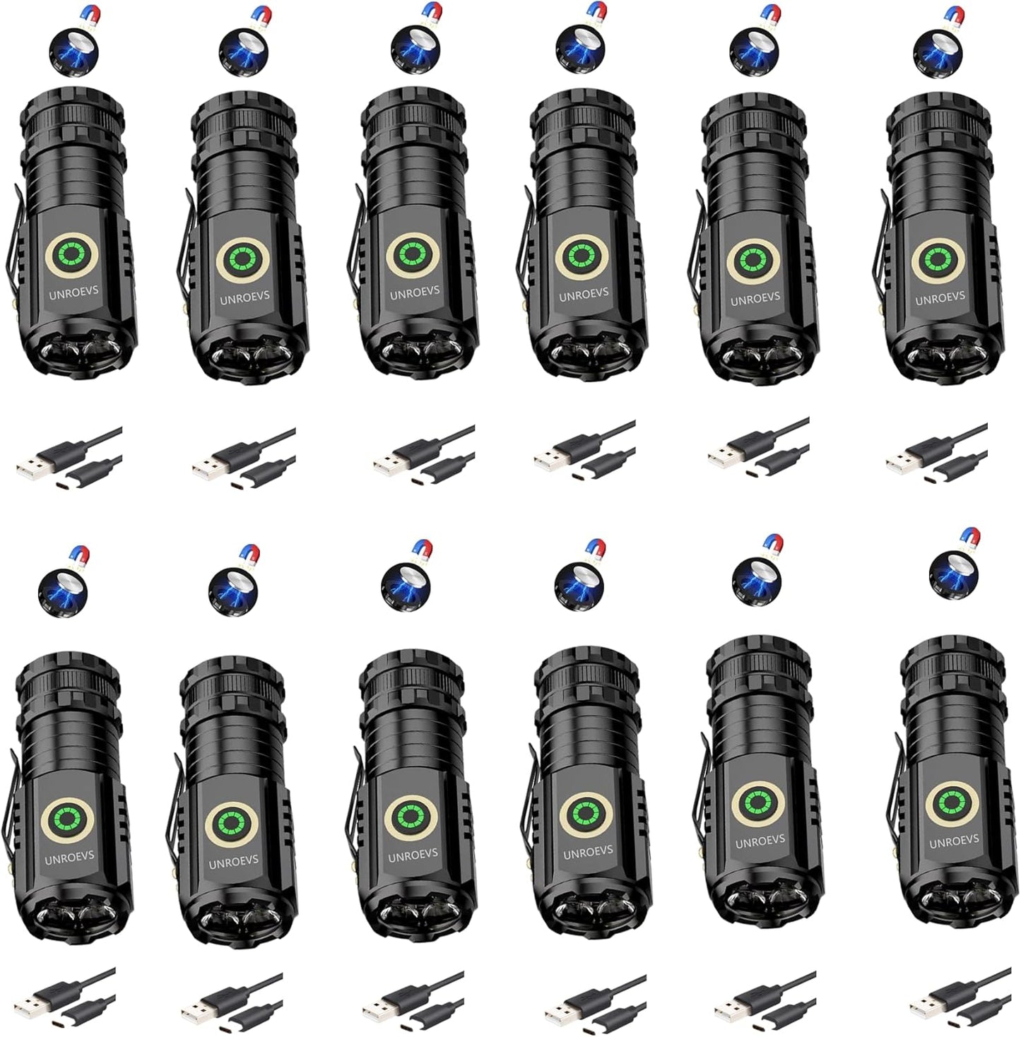 Mini Flashlight 2550 Lumens Rechargeable for EDC and Camping
