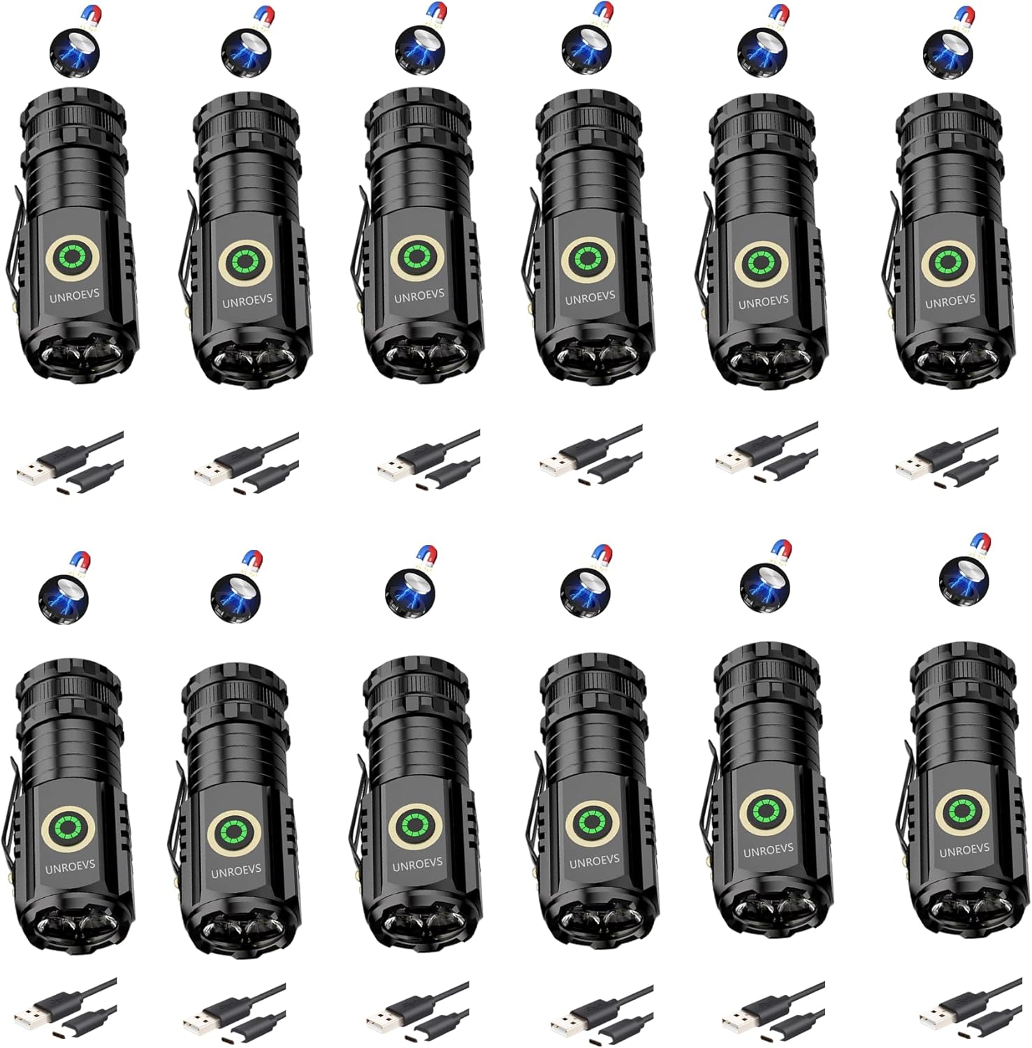 Mini Flashlight 2550 Lumens Rechargeable for EDC and Camping