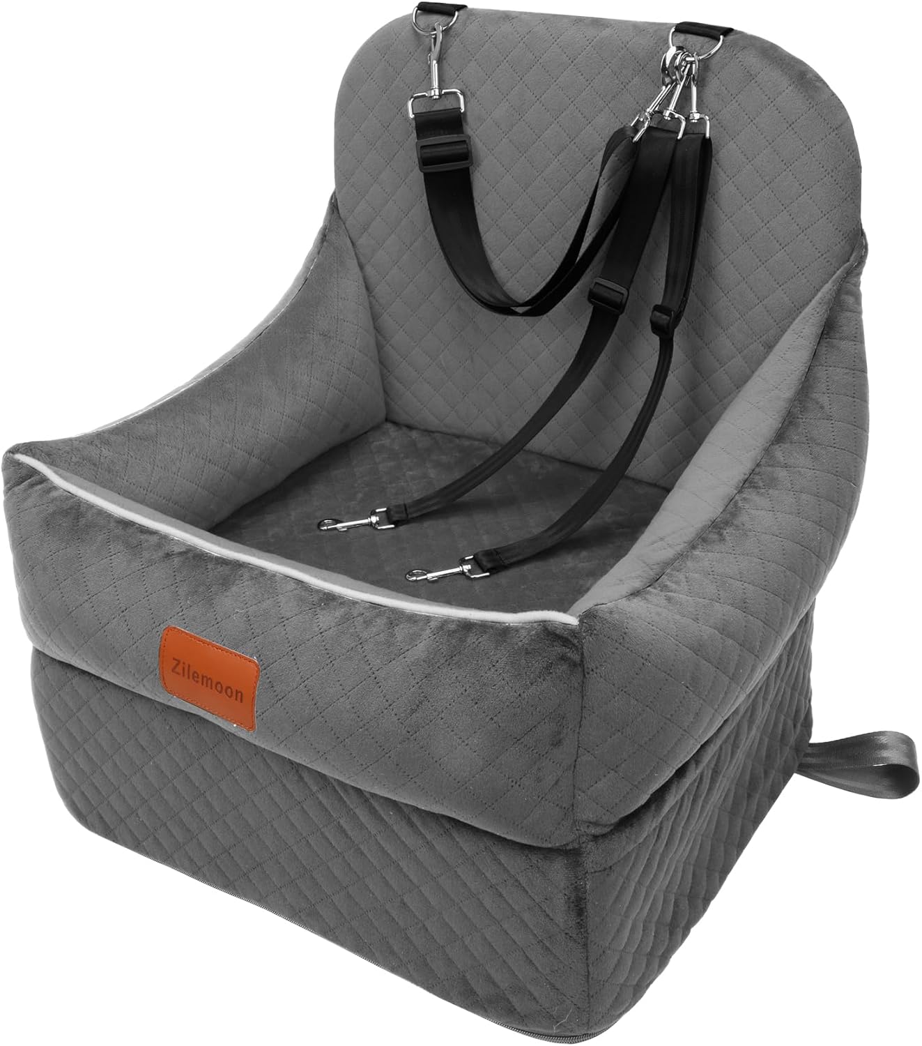 Car Dog Booster Seat for Small Dogs with Safety Leashes