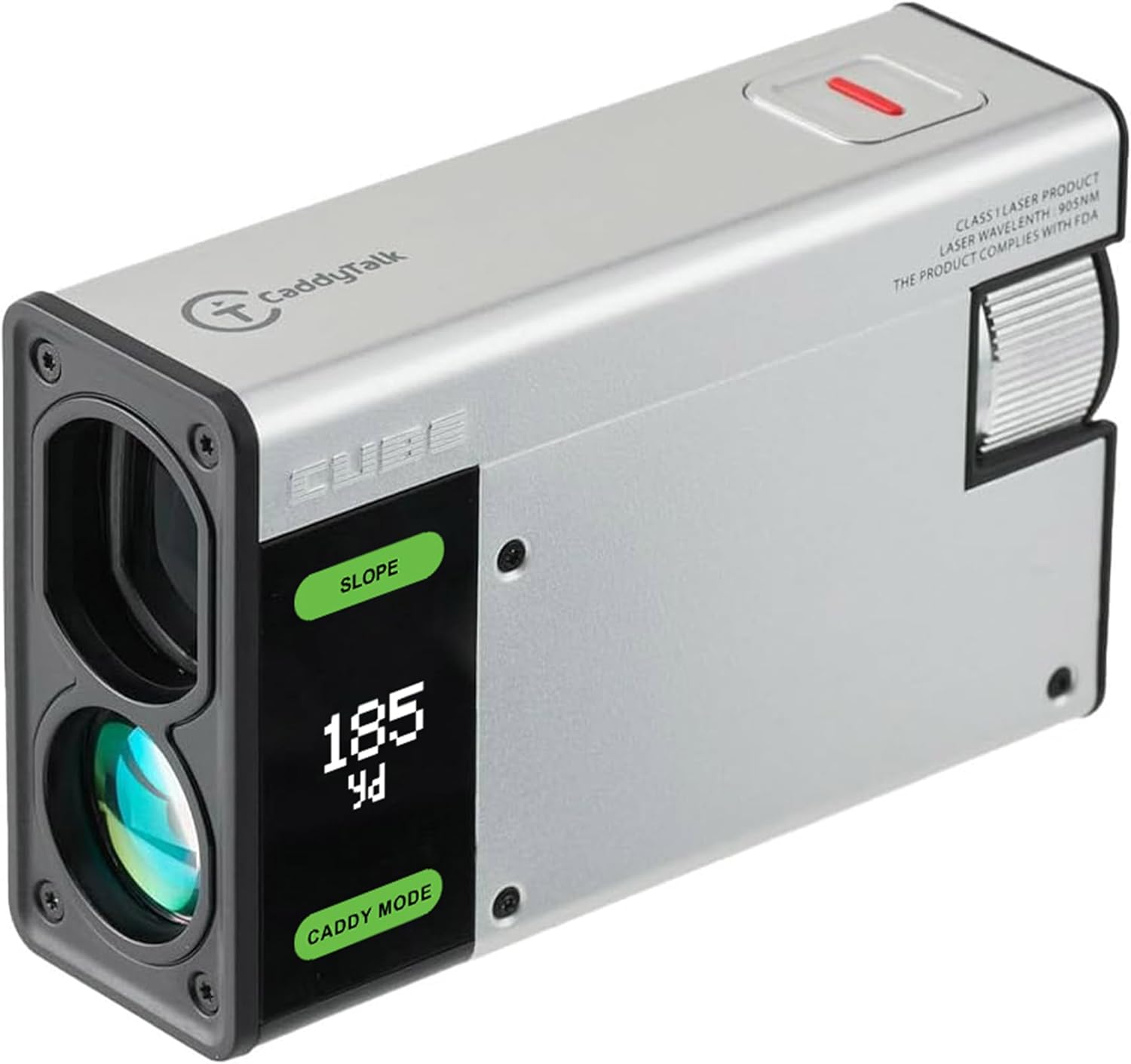 CADDYTALK Cube Golf Laser Rangefinder: Clear Zoom, Slope, Environment