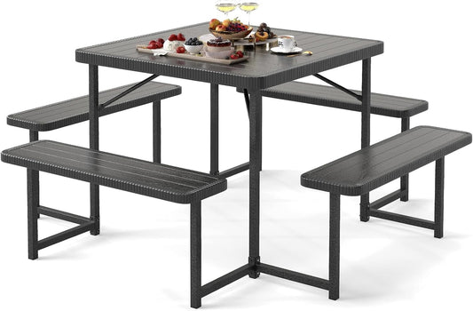 Giantex Picnic Table Bench Set for 4-8 People, Outdoor Dining