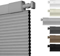 Blackout-Light Gray 21.5in x 78in Cordless Cellular Shades - No Drill