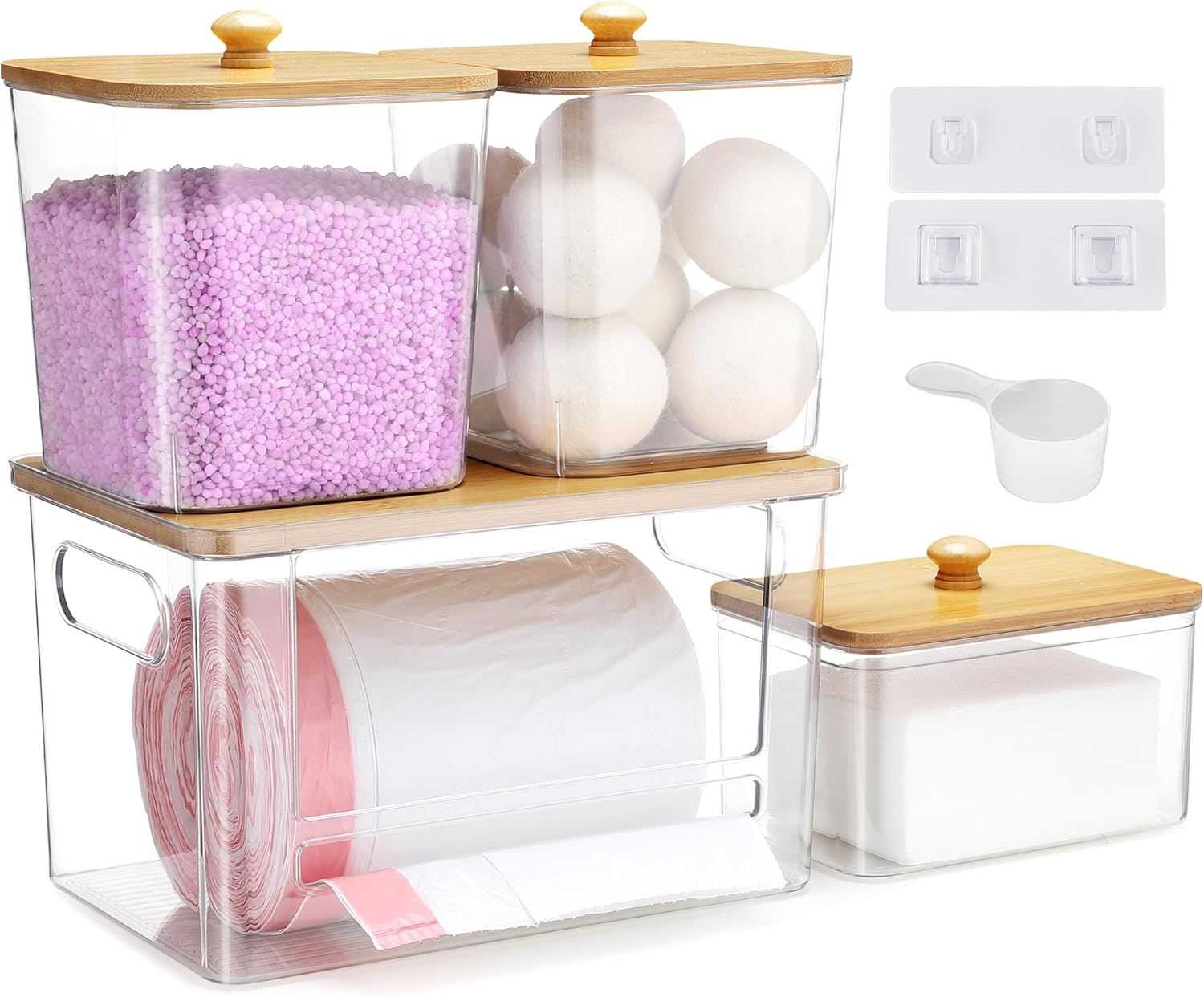 Extra Large Trash Bag Dispenser & Laundry Containers for Organization