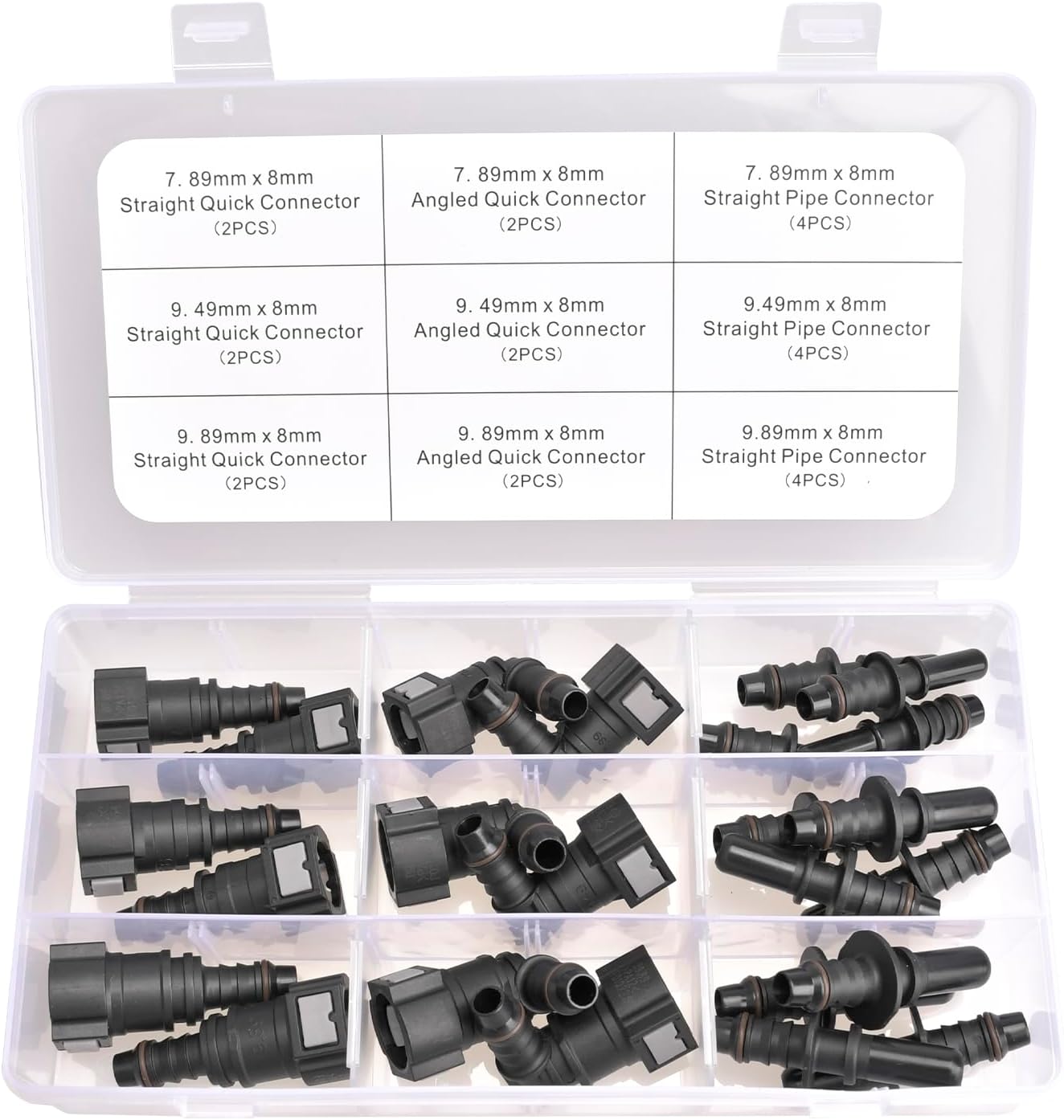 24PCS Assorted Fuel Line Quick Release Connect Kit for Easy Use