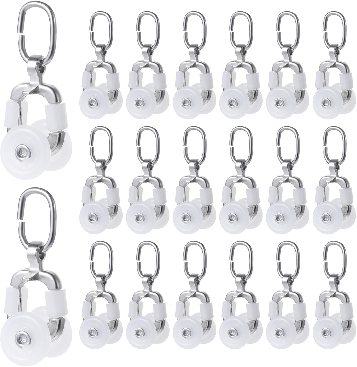 Smooth Glide Curtain Track Rollers - Set of 20 - Easy Installation