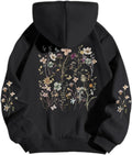 Women's Floral Printed Hoodies Vintage Aesthetic Flower Graphic