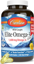 Elite Omega-3 Gems 1600 mg Omega-3 Fish Oil Capsules - Lemon