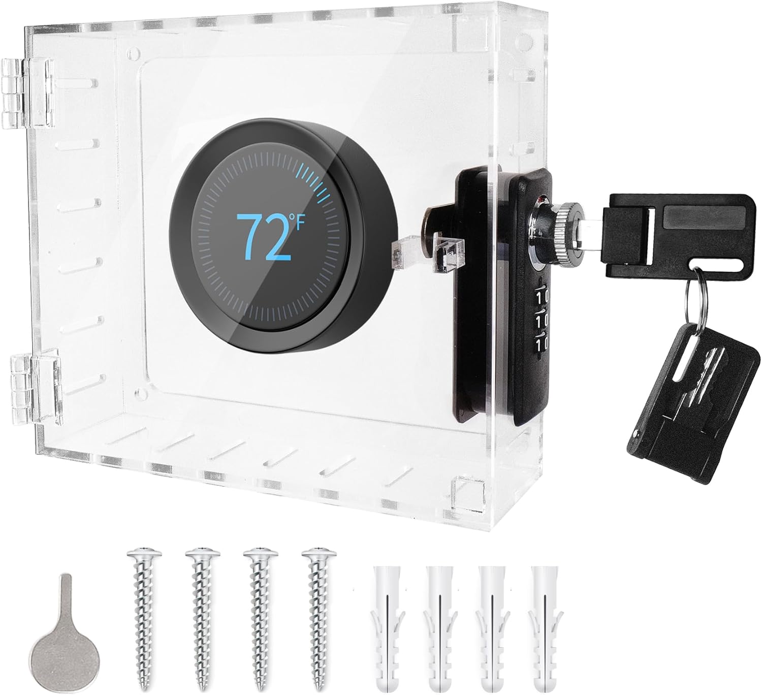 Secure AC Control with Combo & Key Lock, ClarityCraze - 5x4.8
