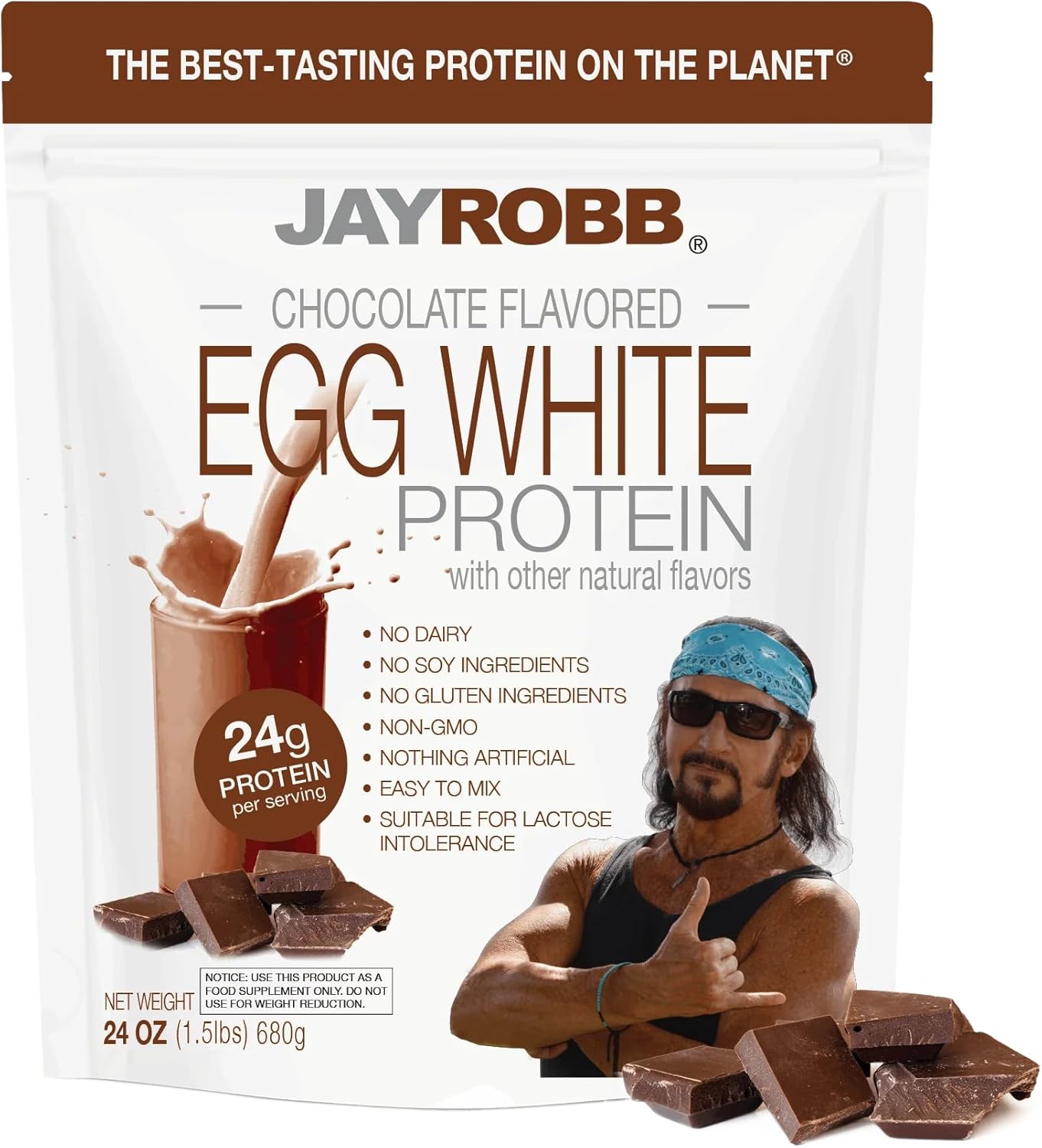JAYROBB Chocolate Egg White Protein Powder for Healthy Living