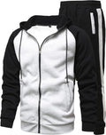 Men's Polyester Tracksuit 2-Piece Set - Drawstring Waist Comfort
