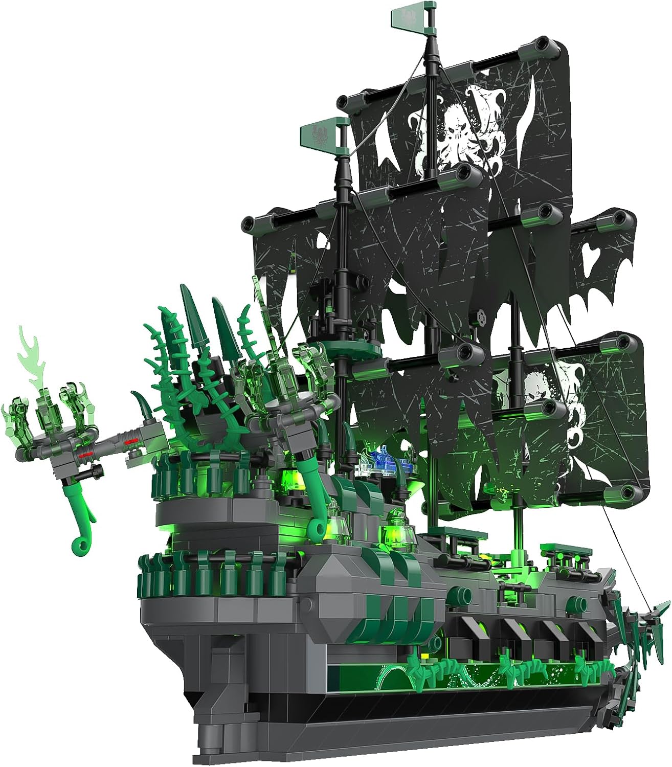 NUTCRACKER Pirate Ship Model Building Kit with LED Light
