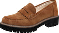 Bandkos Womens Platform Penny Loafer Slip On Suede Chunky Loafers