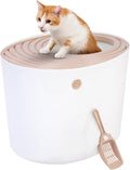 Top Entry Cat Litter Box Large Top-Entry Litter Box with Scoop