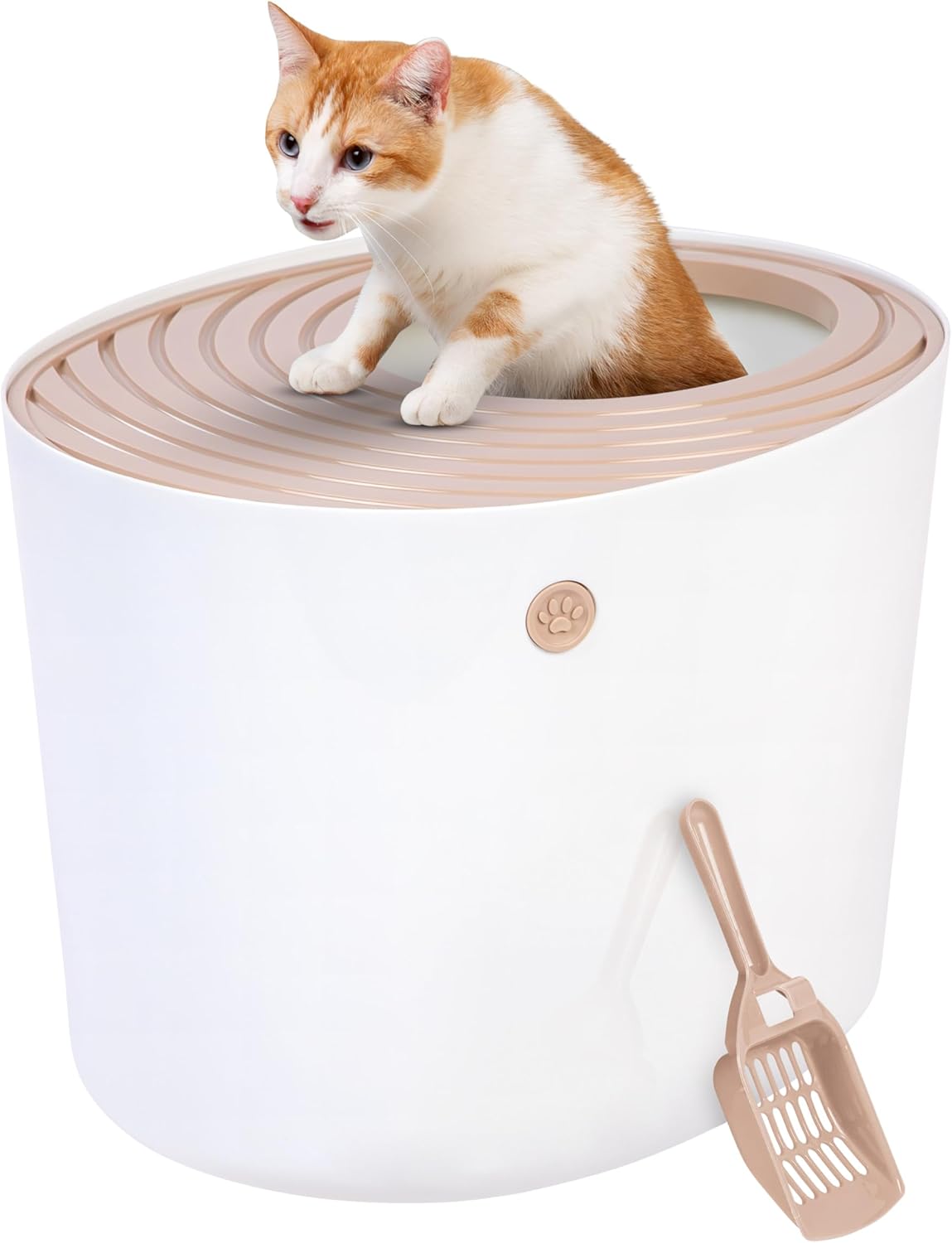 IRIS USA Large Top Entry Cat Litter Box with Catching Lid
