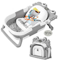 Collapsible Baby Bathtub for Newborns with Thermometer - Foldable