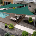 22 ft x 24 ft x 32.6 ft Green Sun Shade Sail Canopy - UV Block Mesh