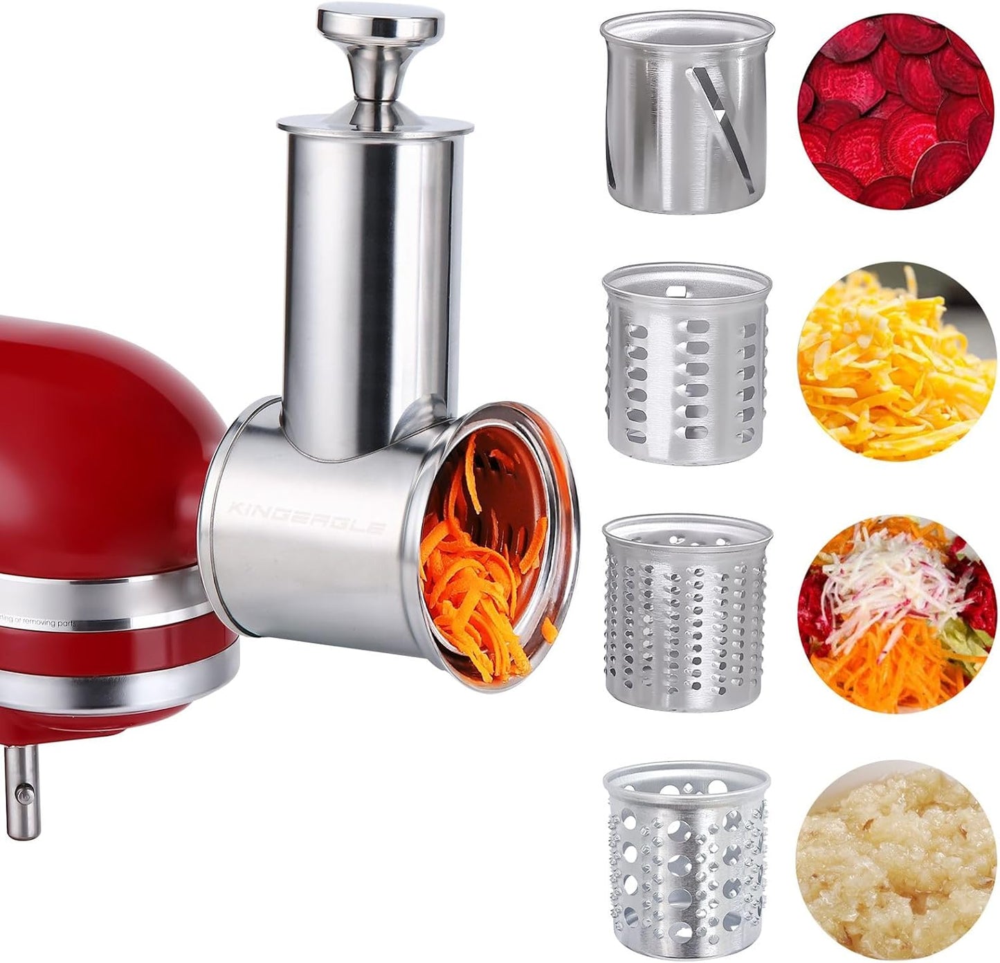 Large Stainless Steel Slicer Shredder Attachment for KitchenAid