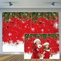 Christmas Red Photography Backdrop 10x8ft - Vibrant Holiday Studio