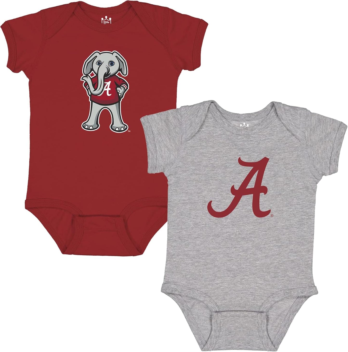 Little King NCAA Alabama Bodysuit 2 Pack for Infants 0-18M