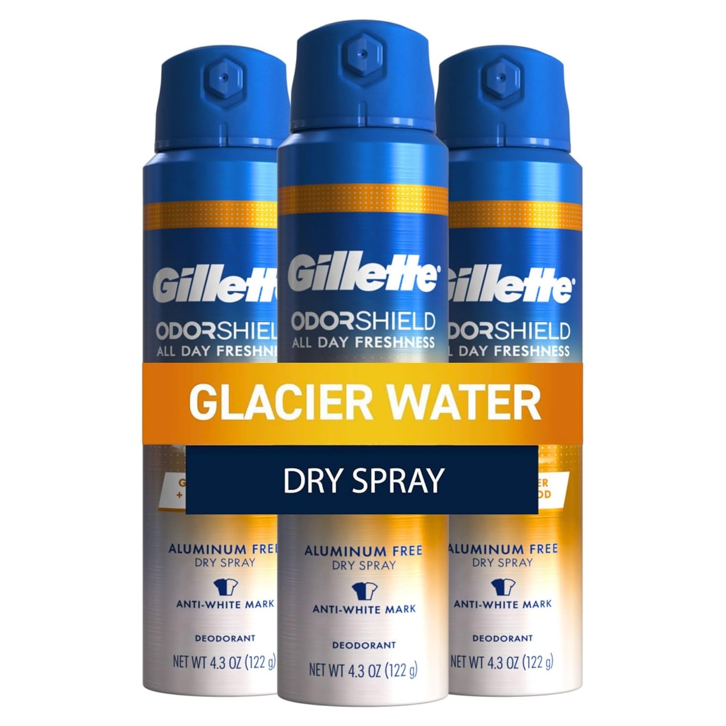 Gillette Aluminum Free Deodorant for Men, Glacier Water Freshness