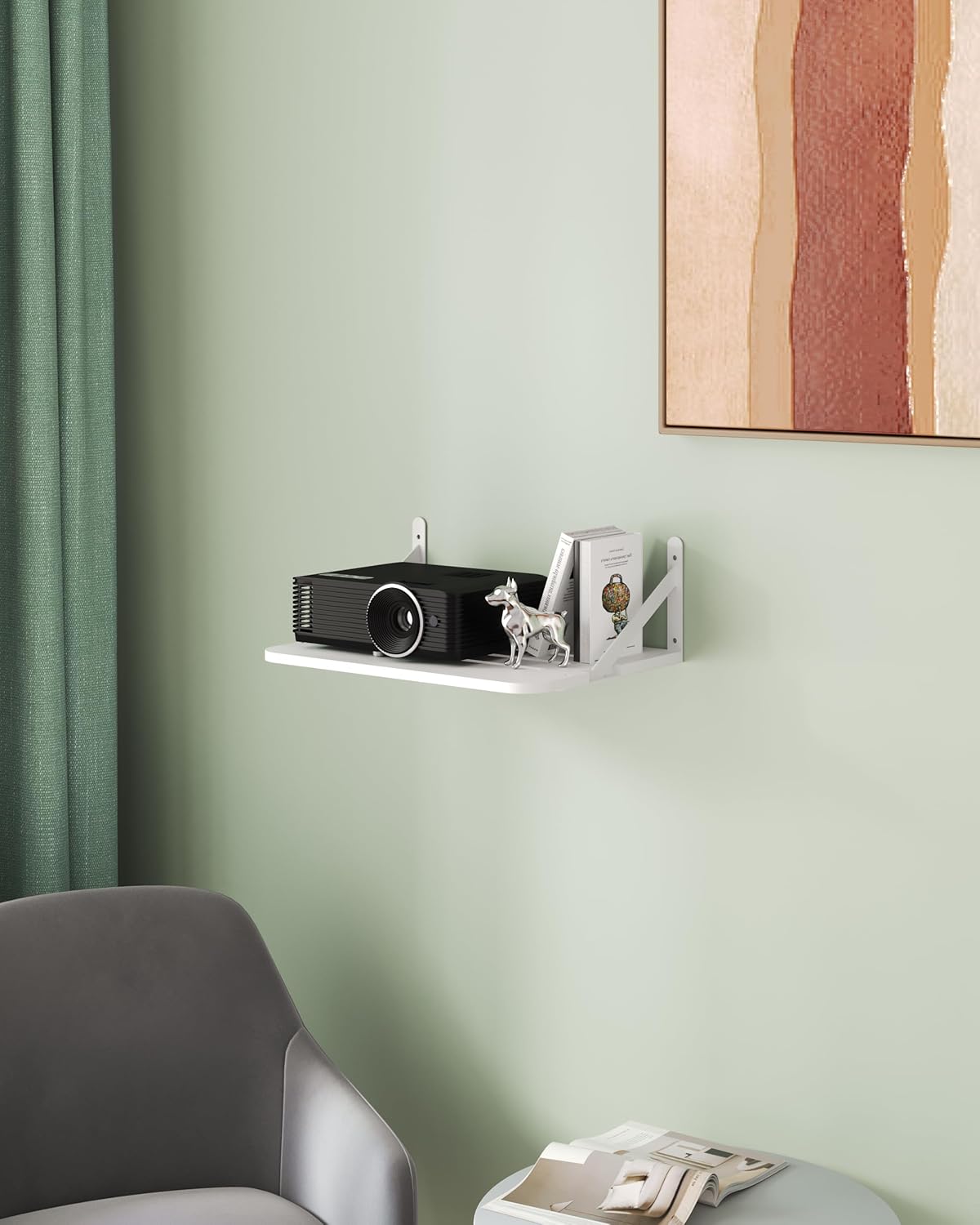 Floating Wall Mount for Small Projectors | Neat Cable Management