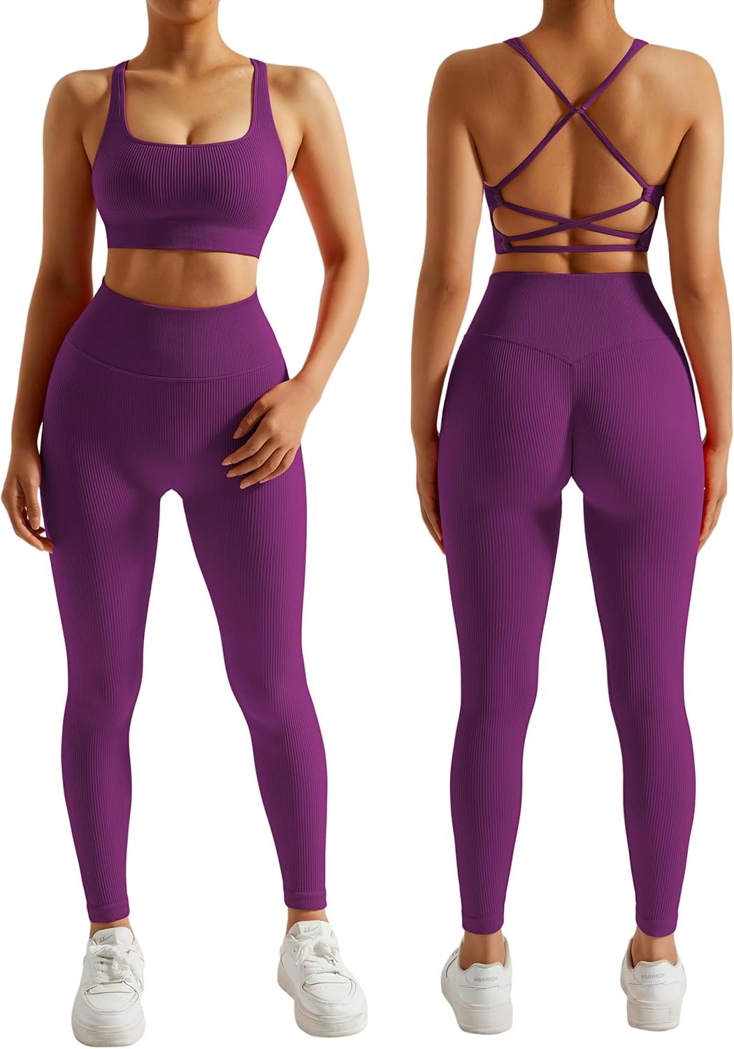RXRXCOCO Ribbed Workout Sets for Women - Stylish and Comfortable