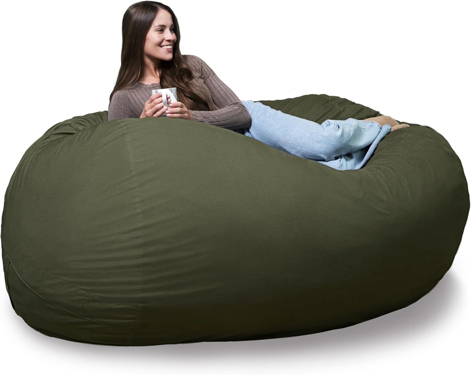 Fuf 6.5Ft Giant Foam Bean Bag Chair for Ultimate Comfort