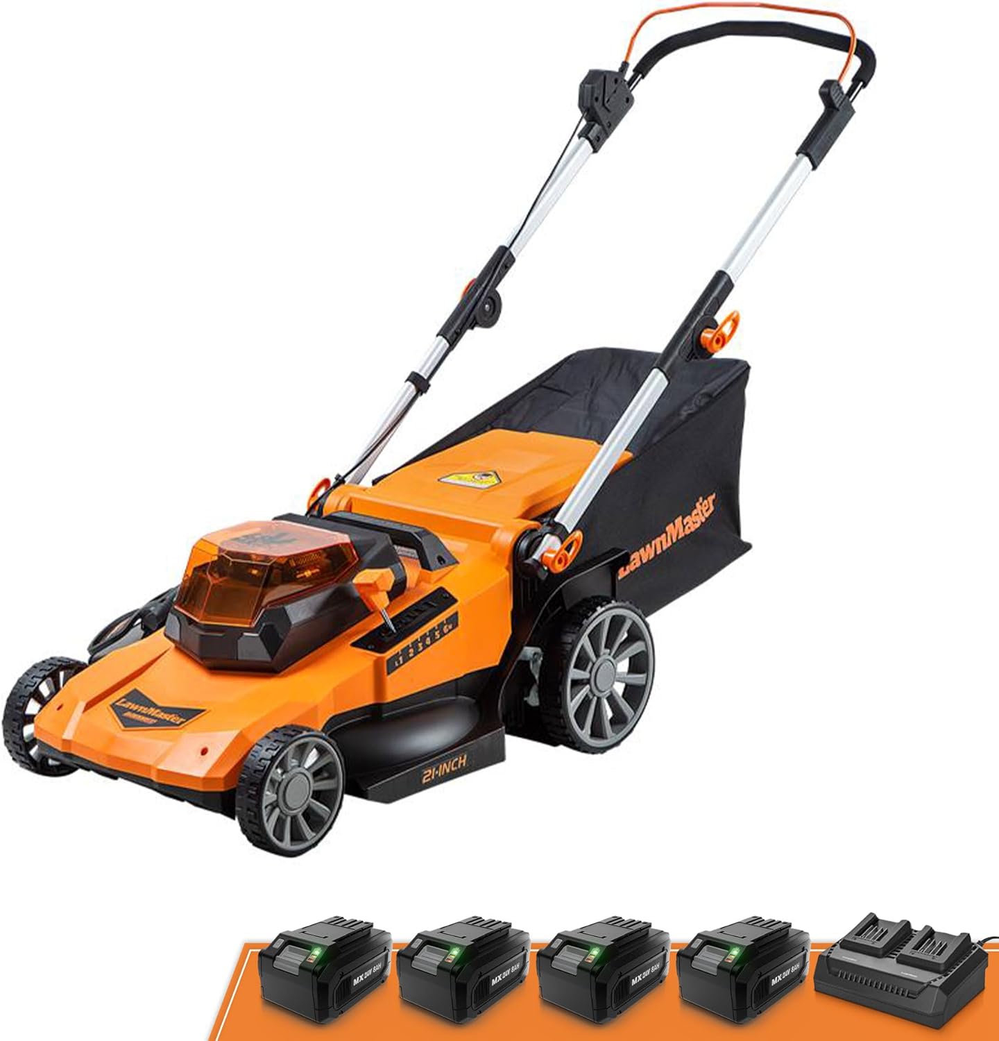 LawnMaster CLMF4821A Cordless Lawn Mower for Easy Yard Care