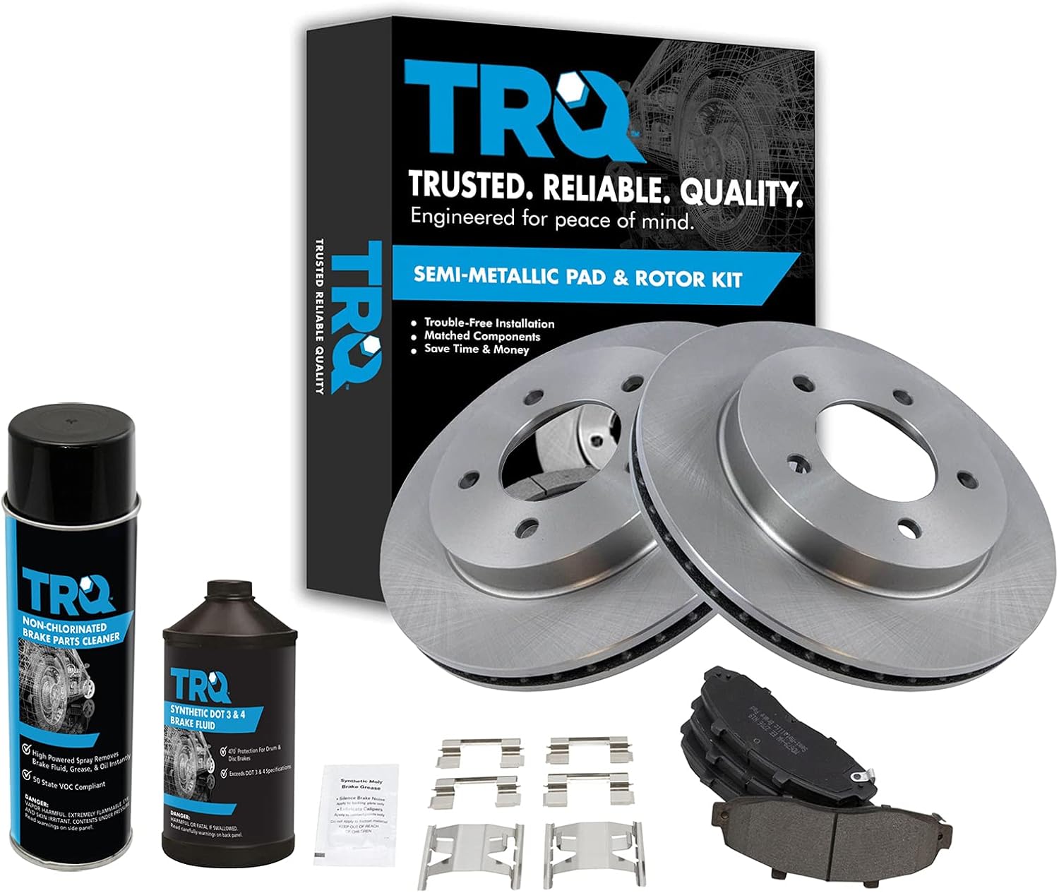 TRQ Front Brake Pad & Rotor Kit for 1997-2003 Ford F-150