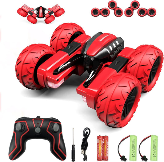 Amicool Remote Control Stunt Car: LED Lights, 360 Flips, Off-Road Fun!