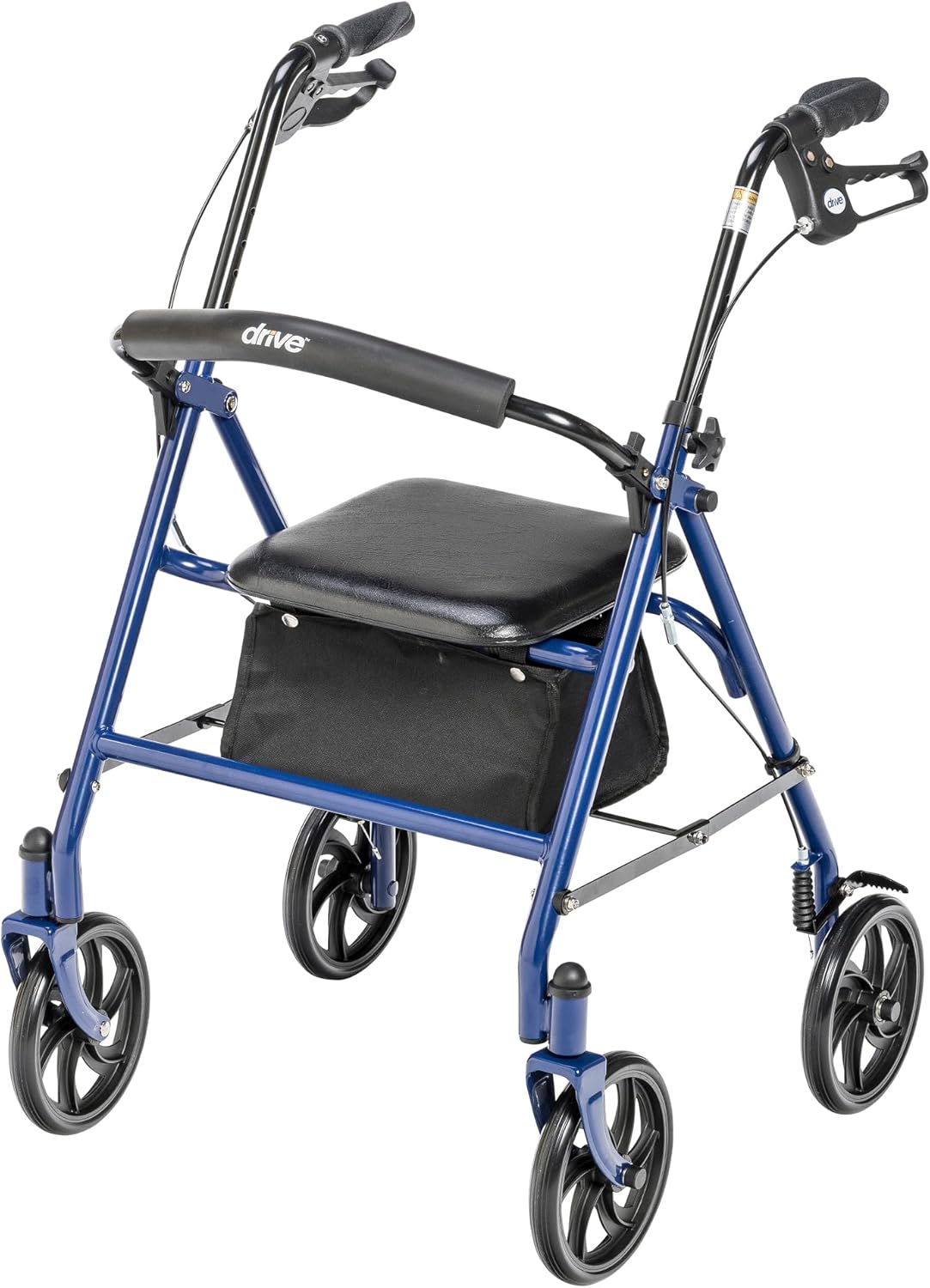 Drive Medical 4 Wheel Rollator Walker With Seat for Stability