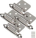 50-Pack Cabinet Hinges 1/2 in Overlay Satin Nickel Semi-Concealed