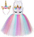 Sequin Unicorn Tutu Dress for Girls 1-10Y - Includes Headband