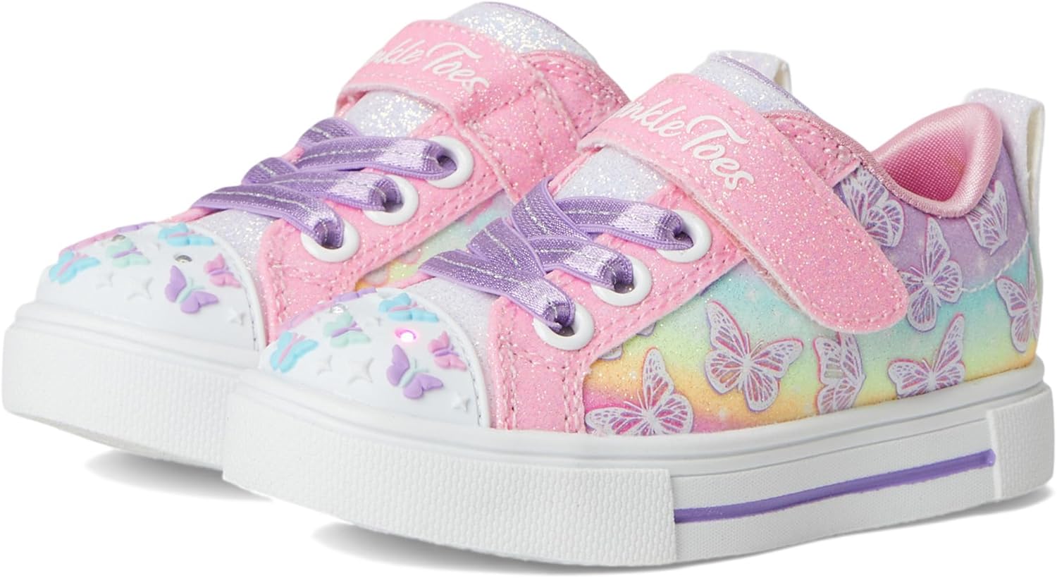 SKECHERS Girl's Twinkle Sparks-Ombre Flutter Sneaker Review